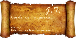 Gerócs Tavaszka névjegykártya